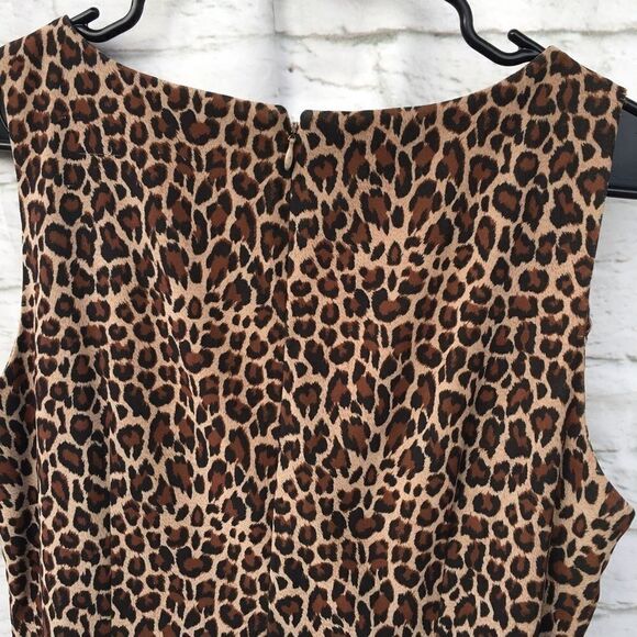 Vintage Clues Collections Mobwife Leopard Sleeveless Shift Jumper 10 - Picture 5 of 11
